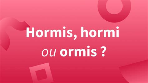 hormi ou hormis|Faut